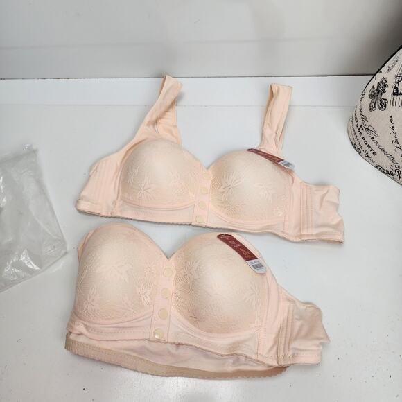 3 Pack Daisy Bras for Older Women Front Closure Women's Plus Size Bra 48 - Picture 1 of 3